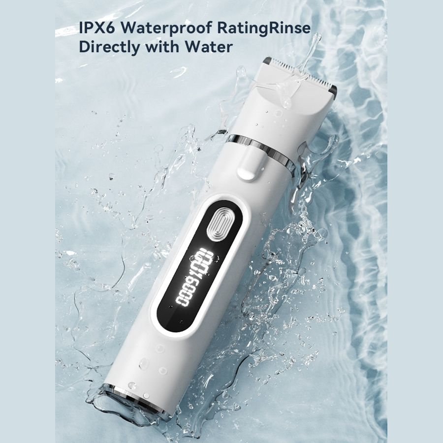 Clipper being rinsed under water