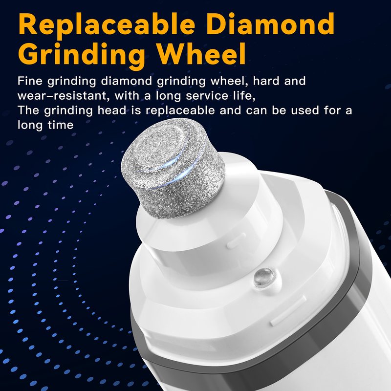 Close-up of the replaceable diamond grinding drum