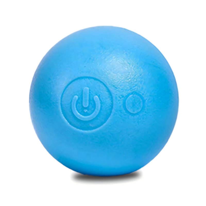 Blue self-rolling pet ball